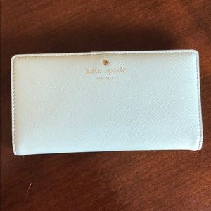 Kate Spade Slim mint green bi fold wallet